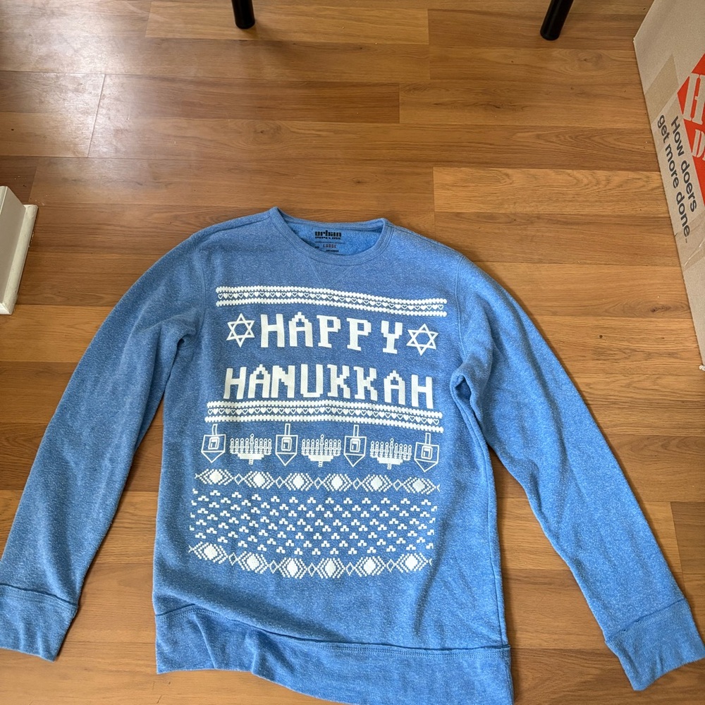 Blue Hanukkah / Holiday Crewneck Sweater